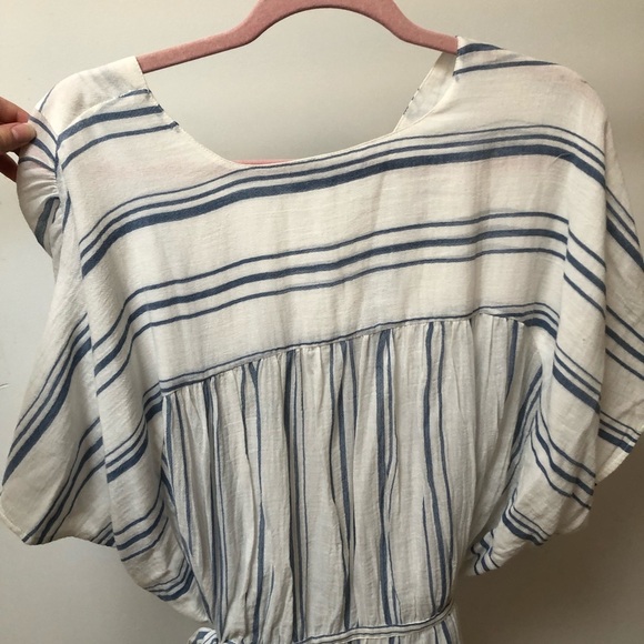 Frame | NWT Fringe Hem Stripe Cover Up Caftan Dress Size OS - Picture 8 of 8